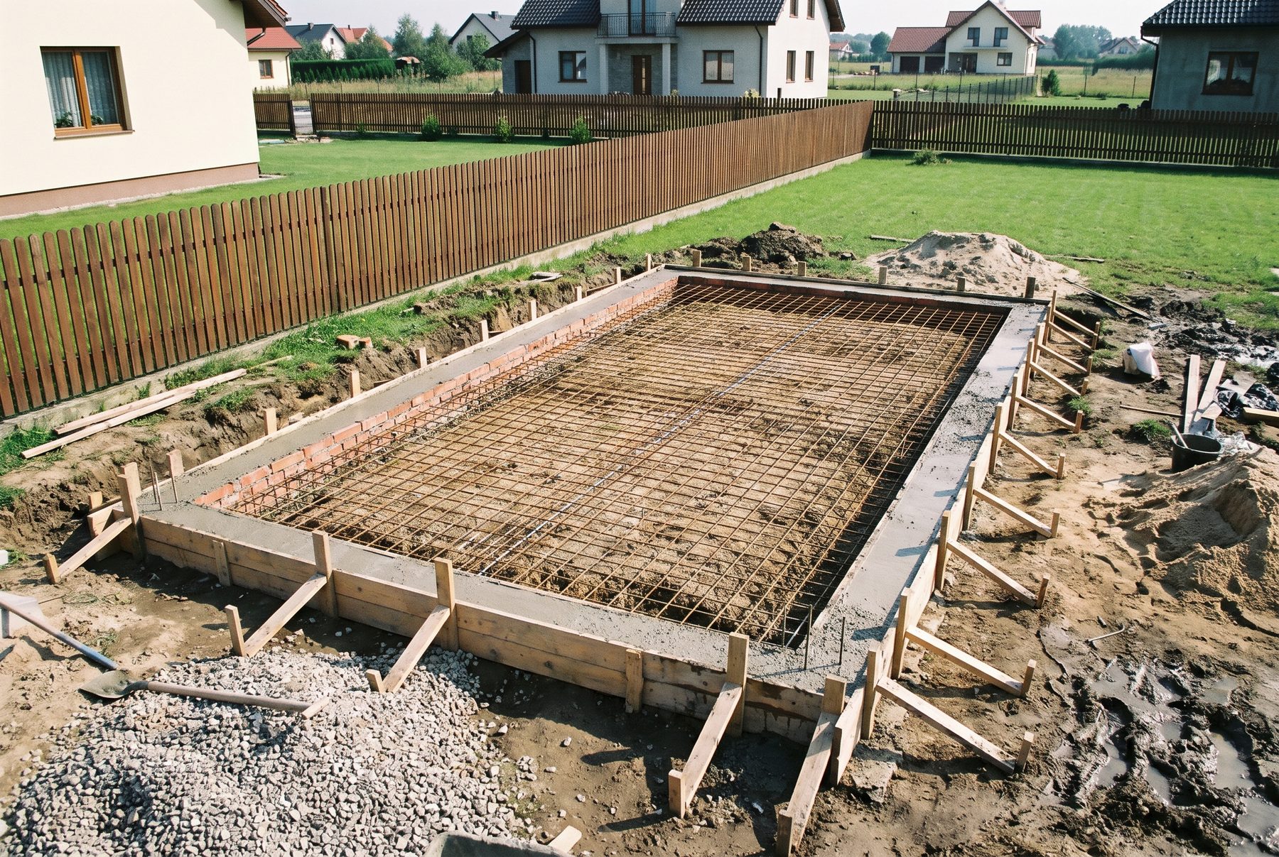 Płyta fundamentowa pod garaż